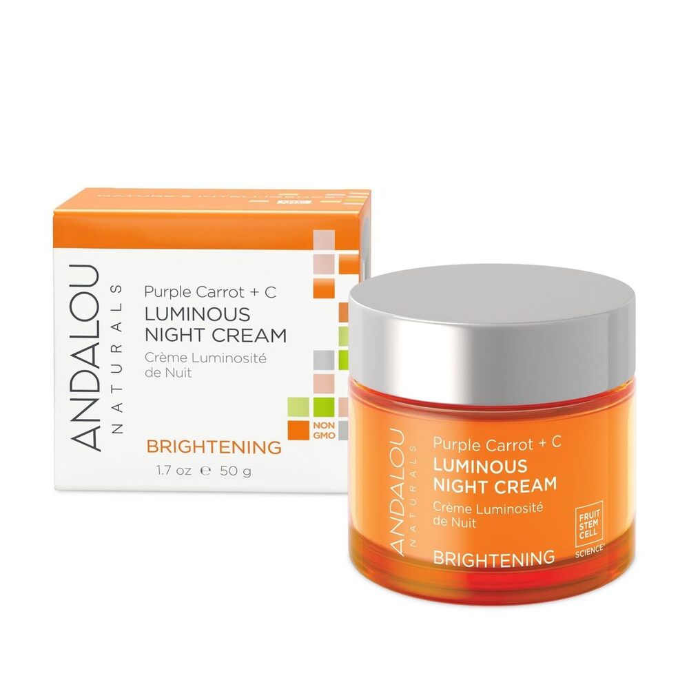 NWT Andalou Naturals Purple Carrot + Vitamin C Luminous Night Cream 1.7 fl oz